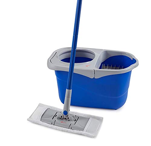 Quickie 2052225 Pad Refill for Flat Spin Wringing Bucket Floor Cleaning System, Microfiber Mop Head Only, 1-Pack, Gray