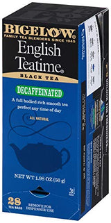 Bigelow Decaffeinated English Teatime Tea 28-Count Boxes (Pack of 6) Premium Bagged Caffeine-Free Black Tea Antioxidant-Rich All Natural Decaffeinated