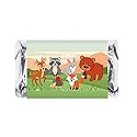 60 Forest Animals Miniatures Candy Bar Wrapper Decorations, Woodland Creatures Mini Candy Bar Stickers for Baby Shower or Birthday Party. Made in USA