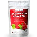 powbab Raspberry Powder from 100% USA Grown Organic Raspberries. No Added Sugar, Not Freeze Dried, No Juice Concentrate, No Maltodextrin. Dehydrated