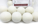 EcoJeannie (WB0008-8 Pk) Wool Dryer Balls - Premium XL Organic Eco-Friendly Natural Unscented Non-Toxic Felt Laundry Balls, Anti-Static, Chemical