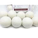 EcoJeannie (WB0008-8 Pk) Wool Dryer Balls - Premium XL Organic Eco-Friendly Natural Unscented Non-Toxic Felt Laundry Balls, Anti-Static, Chemical