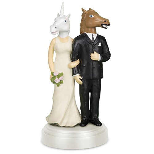 Accoutrements Unicorn and Horse Wedding Cake Topper