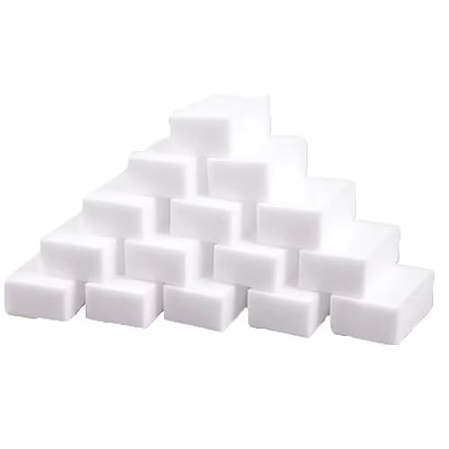 Magic Cleaning Eraser Sponges, White Melamine Foam Blocks, 100 Pack