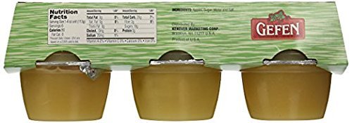 Gefen Applesauce Cup Rglr 6pk
