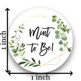 1"" Round Mint to Be Candy Favor Stickers - 126 Labels
