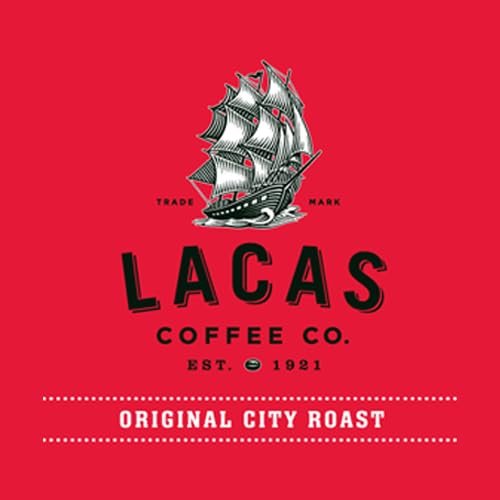 Lacas Original City Roast Ground Coffee, 25/16 oz Bags - Premium Gourmet Blend with Sweet Full-Bodied Finish - Bulk Coffee for Cafés and Restaurants