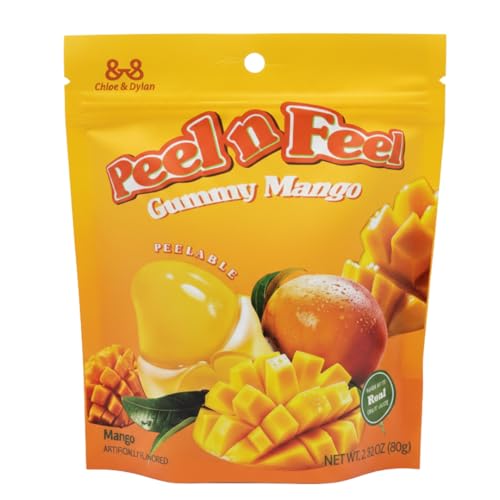 Peel n Feel Gummy Mango Jelly, Peelable Gummies with Real Mango Juice, 3 packs 8.47oz