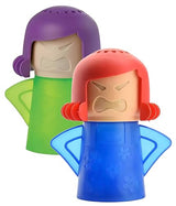 MAGIKON 2-Pack Angry Mama Microwave Steam Cleaner - Cleans & Disinfects with Vinegar & Water for Kitchen, Office & Dorm (Green & Blue)