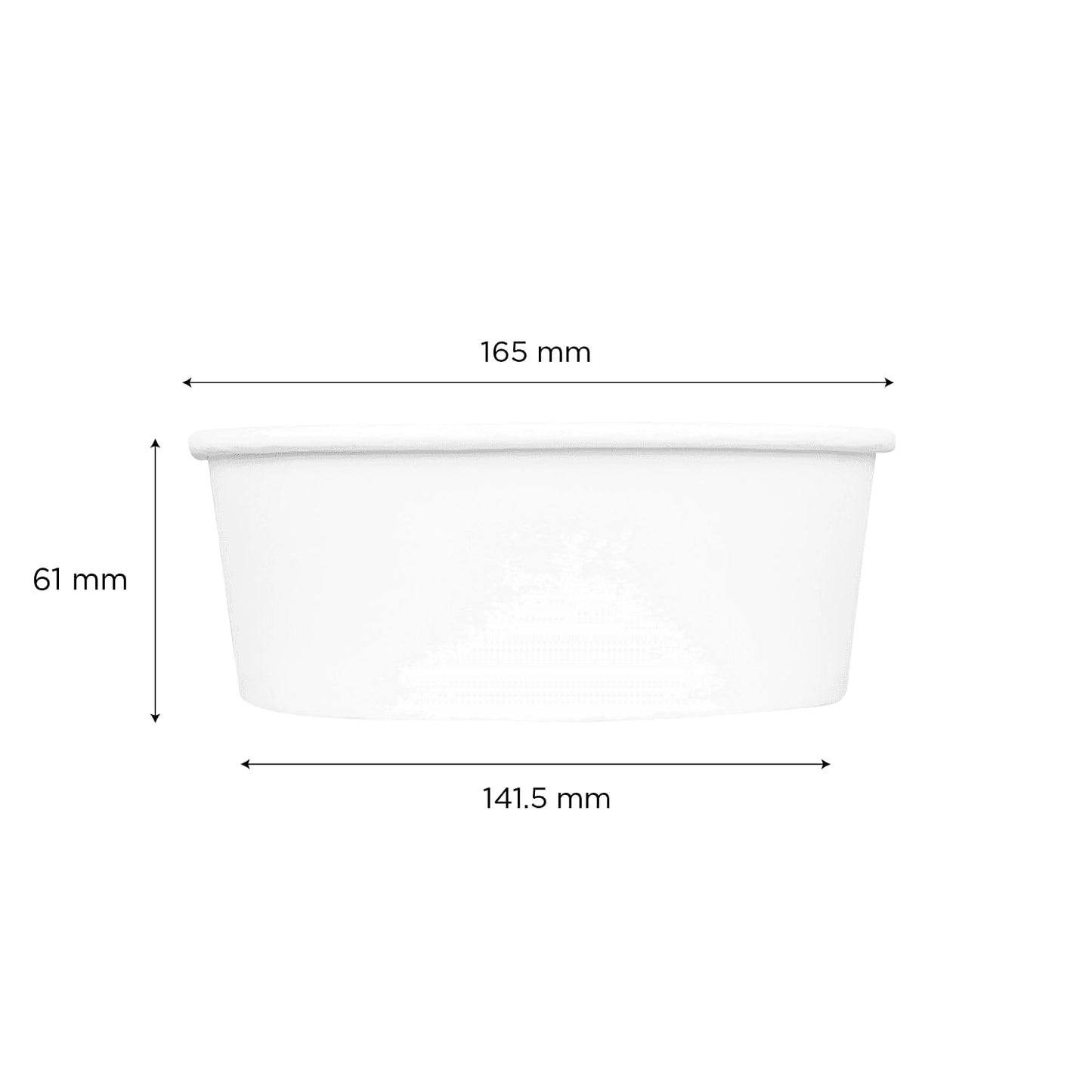 Karat FP-PSB32 32 oz. Paper Short Buckets (Case of 360)