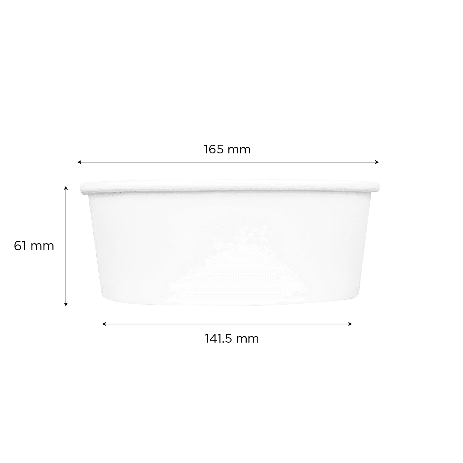 Karat FP-PSB32 32 oz. Paper Short Buckets (Case of 360)