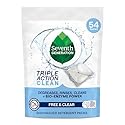 Seventh Generation Triple Action Clean Automatic Dishwasher Detergent Packs with Bio-Enzyme Power, Free & Clear, Fights 48-hour Stuck-on Food, 54