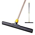 Yocada Floor Squeegee Scrubber Adjustable Telescopic Pole Heavy Duty Household Broom EVA Foam Blade for Garage Courtyard Shower Bathroom Floor Marble