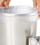 4 Gallon Trash Bags - 150 Small Mini Garbage Bags | 17" x 18" Clear Waste Basket Trash Bags | Bulk Plastic Bathroom Trash Can Liners