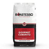 Roastesso Gourmet Cubanito, Cuban-Style Fresh Roasted Coffee Whole Beans, Medium to Dark Roast Premium Espresso Blend, 100% Arabica, Small Batches, 12