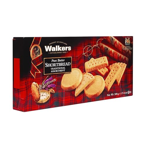 Walker's Shortbread Traditional Assortment, Pure Butter Shortbread Cookies, 17.6 Oz Box