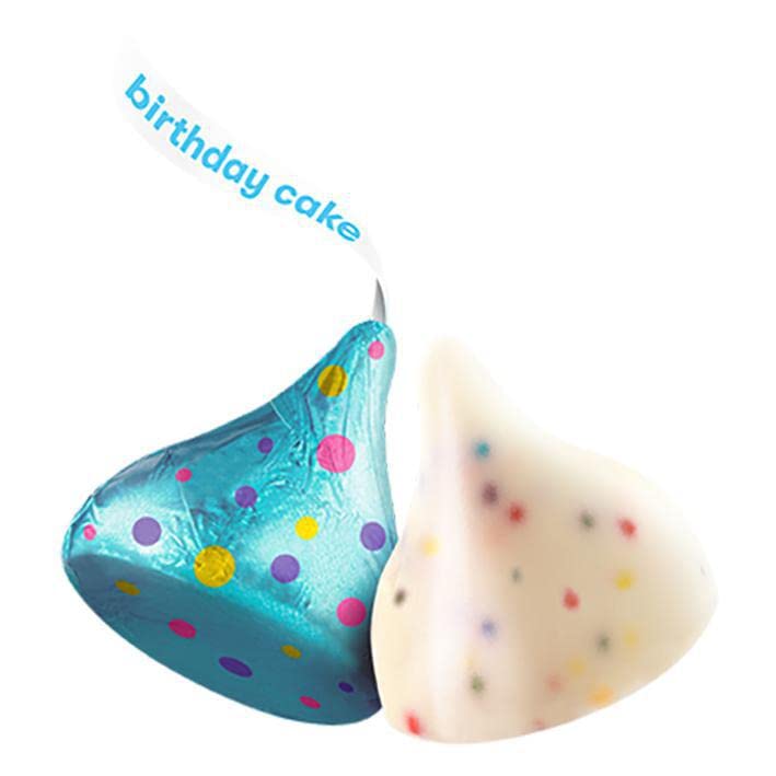 Kiss Birthday Cake | Healthy Chocolate Treats, Great for Wedding, Easter, Halloween, Movies | Individually Wrapped, 2 Pounds
