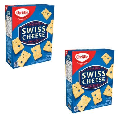 Christie Swiss Cheese Crackers 2 Boxes (200 grams x 2 Boxes)