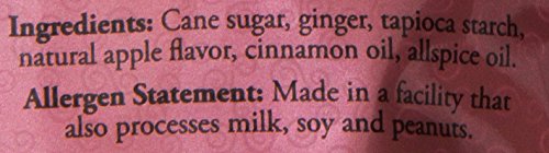 GIN GINS Apple Chewy Ginger Candy by The Ginger People - Anti-Nausea and Digestion Aid, Individually Wrapped Healthy Candy - Spicy Apple Flavor, 3 oz