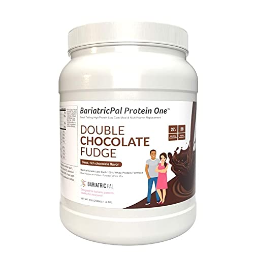Protein ONE Complete Meal Replacement with Multivitamin, Calcium & Iron by BariatricPal - Double Chocolate Fudge (15 Serving Tub)