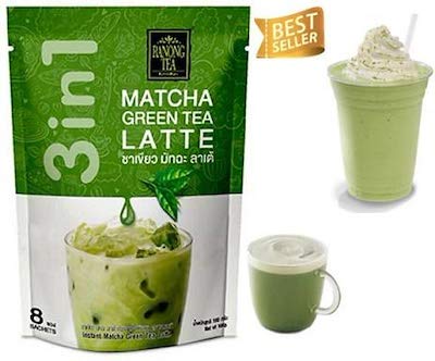 Ranong Tea Matcha Green Tea Latte Instant Drink Mix 8 Sachets