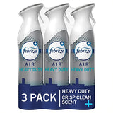Febreze Air Mist Air Freshener Spray, Odor-Fighting Room Spray, Air Fresheners for Home and Bathroom and Kitchen, Aerosol Can, Heavy Duty Crisp Clean