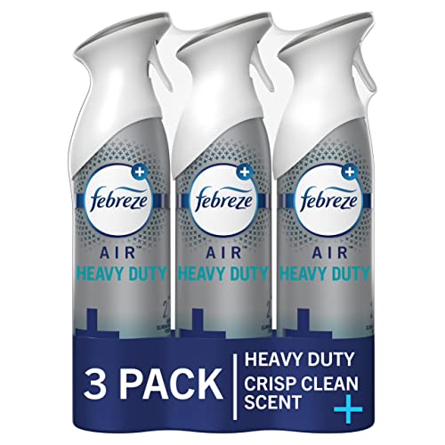 Febreze Air Mist Air Freshener Spray, Odor-Fighting Room Spray, Air Fresheners for Home and Bathroom and Kitchen, Aerosol Can, Heavy Duty Crisp Clean