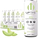 UPTIME Energy Drink, Sweet Summer Melon Sparkling, 12 Pack, Vitamin C, L Theanine, Calcium, Sugar Free Energy Drinks for Focus Support, 142mg