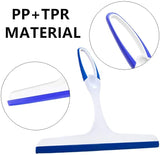 2 Pcs Window Squeegees with No-Slip Handle, Glass Wiper for Kitchen Home Car Bathroom Mirror Shower (2*Blue)