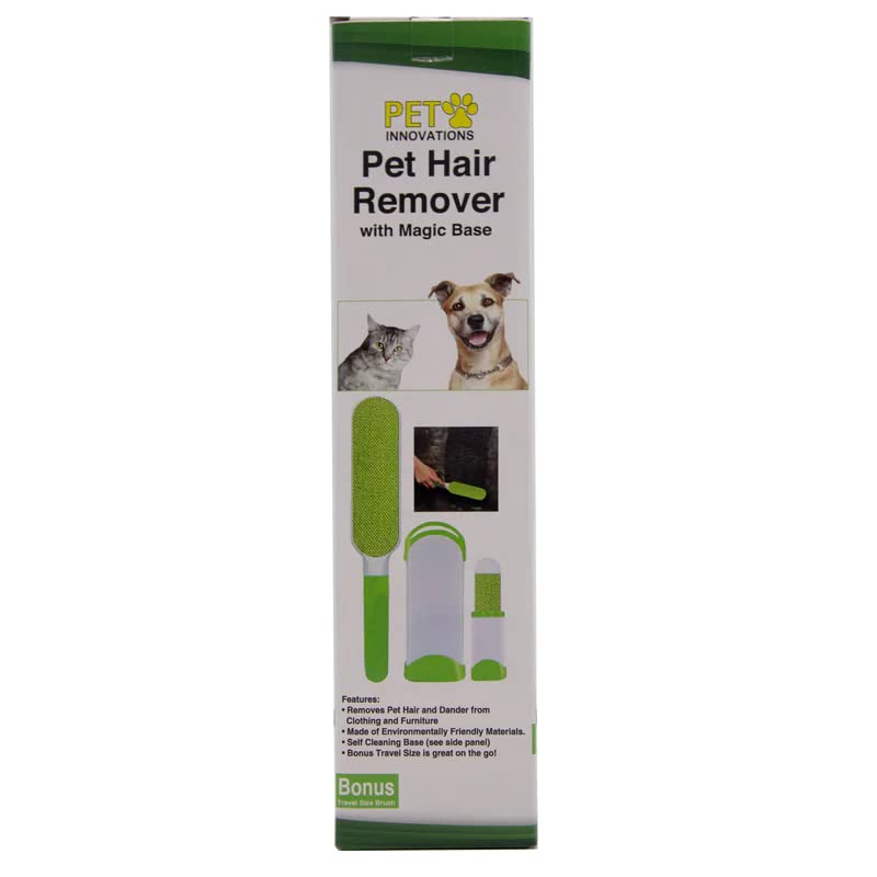 Home Innovations Pet Hair Lint Brush Set W/Self Cleaning Base Material