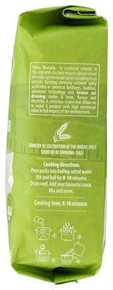 Pasta Toscana Organic Penne Rigate 1 lbs 2/Pack Imported from Italy Made with Wheat from Toscany