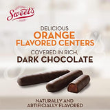 Sweet Candy Company Dark Chocolate Orange Sticks - Gourmet Chocolate Covered Sticks, Chocolate Fruit Flavored Sticks, Gift Idea for Holidays, Gluten