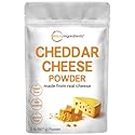 Cheddar Cheese Powder with Whey Protein Concentrate, 2lbs | Made from Real Raw Cheese | Authentic Sharp Flavor | All Purpose Seasoning | Great for Mac