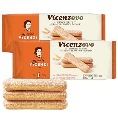 Matilde Vicenzi Vicenzovo Ladyfingers 14.10oz - Classic Italian Biscuits, Ladyfingers Cookies for Tiramisu, Kosher Dairy Cookies, Italian Bakery
