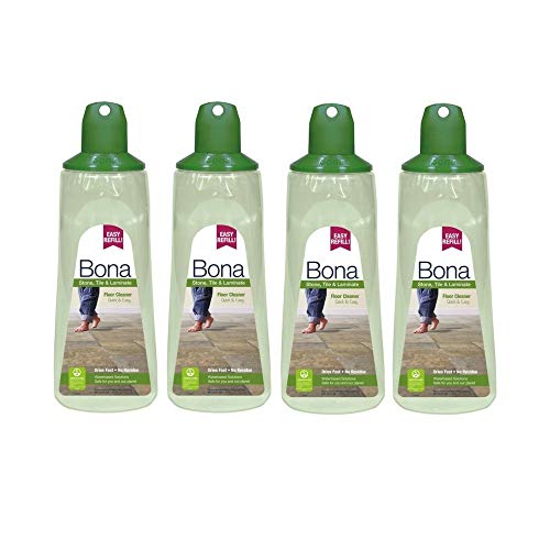 4 Pack of Bona Stone Tile & Laminate Floor Cleaner Refill Cartridge, 33 oz