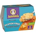 Annie's Gluten Free Macaroni and Cheese, Microwavable Rice Pasta and Real Aged Cheddar, 4 Cups, 8.04 oz