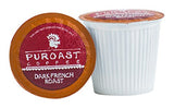 Puroast Low Acid Coffee| French Single Serve Pods | Dark Roast | High Antioxidants & High pH |No Bitter Aftertaste | Reduced Heartburn & GERD Friendly