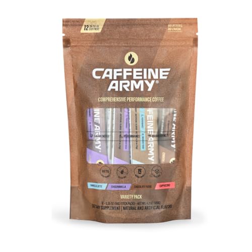 CAFFEINE ARMY Variety Pack | Comprehensive Functional Coffee with MCTs, CoQ10, Collagen and Adaptogens: Clean Energy + Supports Daily Attention, No