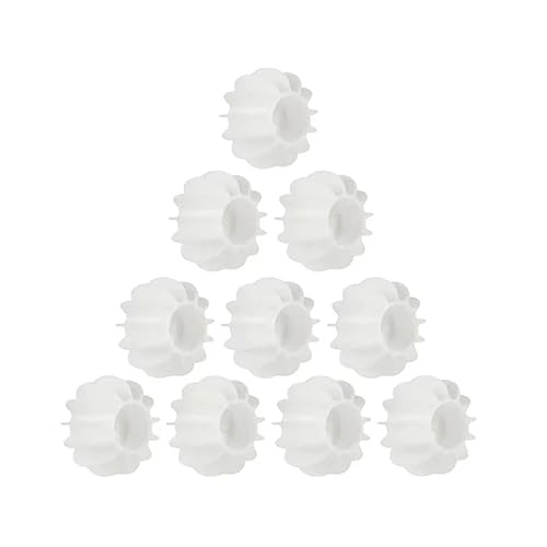 Reusable Silicone Laundry Balls, Pet Hair Remover and Catcher for Washing Machine, Anti-Tangle Clothes Cleaning Tool for Household Use(White 10PCS)