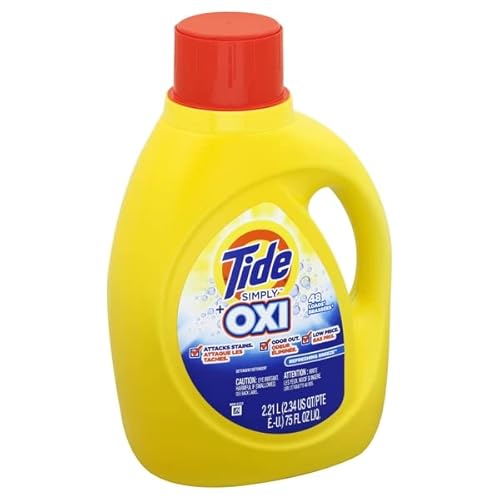 Tide Tide Simply Plus Oxi Liquid Laundry Detergent, Refreshing Breeze, 75 oz., 48 loads, 75 Fl oz