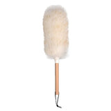 JIYAN Feather Duster with Wood Handle, Blinds Cleaner Purifier, Brush Cleaning Tool, Lambswool Dusters for Cleaning Vehicles, Office and Housework