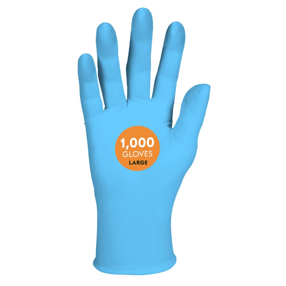 Kleenguard™ G10 Comfort Plus™ Blue Nitrile Gloves (54188), 4 Mil, Ambidextrous, Touchscreen Compatible, L (100 Gloves/Box)