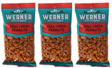 Werner Chile Limon Peanuts - 7 Oz. Bag (Pack of 3) - Spicy Peanuts with Chili and Lime