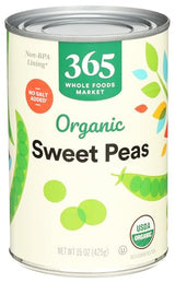365 by Whole Foods Market, Organic Sweet Peas No Salt Added, 15 oz