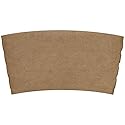 Karat [1,000 ct] Coffee Cup Sleeves Traditional Corrugated Coffee Cup Jackets for 10 oz to 24 oz Cups, Recyclable & Disposable (C5300 Kraft)