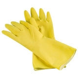 LARGE, FLOCK LINED HOUSEHOLD YELLOW LTX GLVES, 12