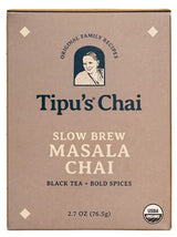 Tipu's Chai - Organic Slow Brew Masala Chai - Makes 32 Cups - 2.7 Ounces Masala Chai Tea and Spices - 100% Organic - Gluten Free