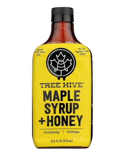 Tree Hive Maple Syrup with Honey, Vanilla, and Organic Cinnamon - All-Natural, No Artificial Ingredients, Gluten-Free - 12.5 oz
