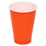 JAM Paper Bulk Plastic Party Cups - 12 oz - Orange - 200 Glasses/Box