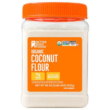 BetterBody Foods Organic Coconut Flour 2 Pound Jar, Gluten-Free White Flour Alternative with a Slight Coconut Taste and Aroma, 23% Dietary Fiber per